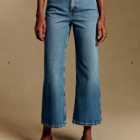 Sezane Le Crop Denim Blue - Size 8 - Picture 2 of 2